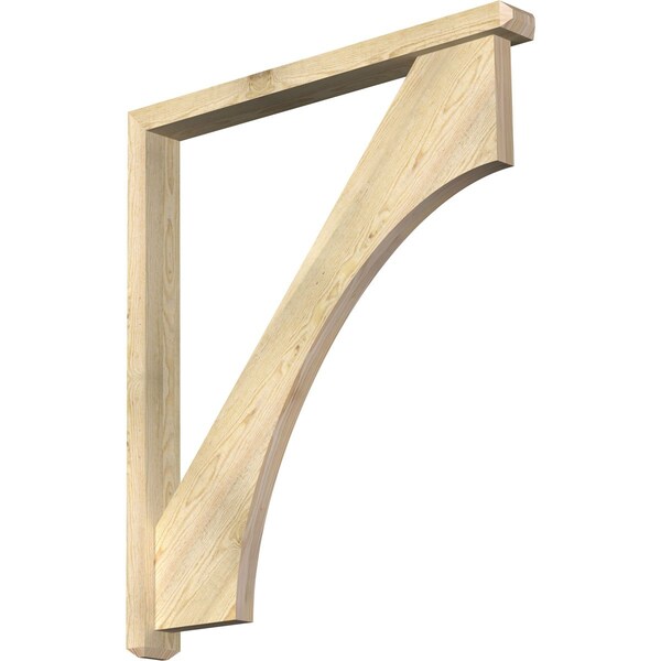 Ekena Millwork Westlake Craftsman Rough Sawn Bracket w/ Offset Brace, Douglas Fir, 4"W x 38"D x 44"H BKT0402X38X44WTL04RDF - main